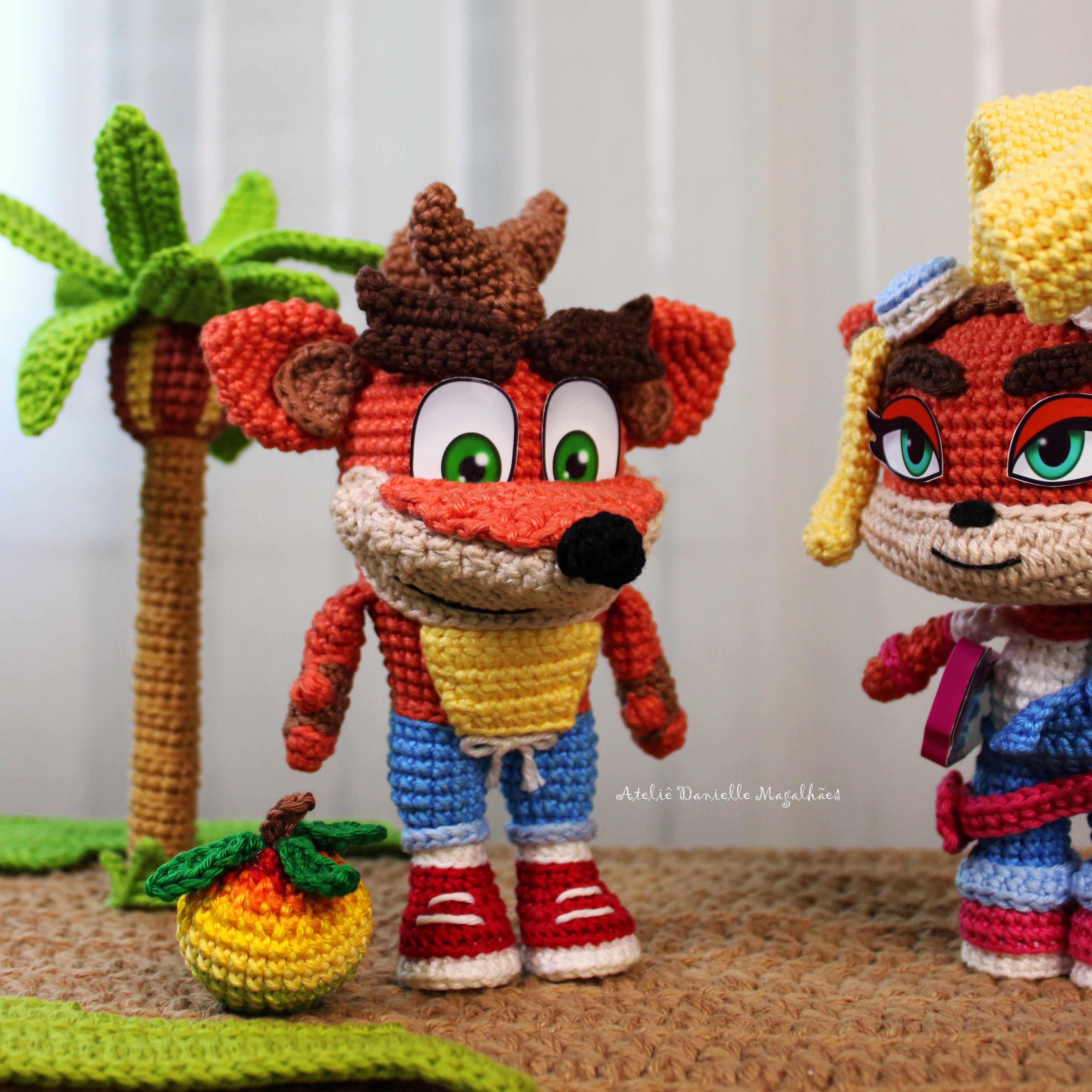 Crash Bandicoot + Coco Bandicoot – Chibi Amigurumi Pattern Set