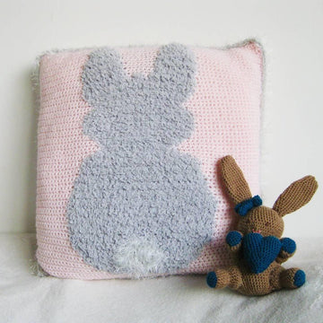 Fluffy Bunny Cushion Cover