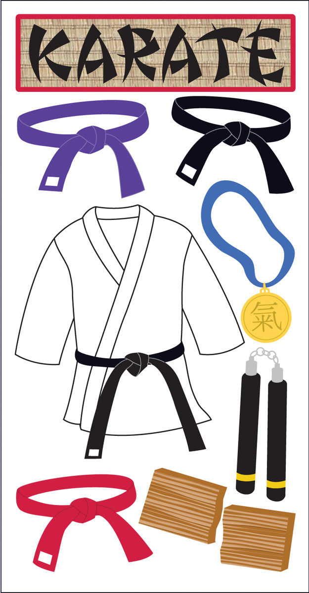 Trends International SandyLion Essentials Dimensional Stickers - Karate