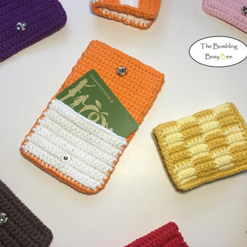 Checkered Card Holder Wallet
