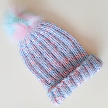 Pale Blue Ombre Beanie