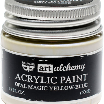 Prima Marketing Finnabair Art Alchemy Opal Magic Acrylic Paint 1.7 Fl Oz - Opal Magic Yellow/Blue