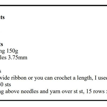 Knitting Pattern #630