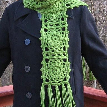 Greensleeves Crocheted Scarf