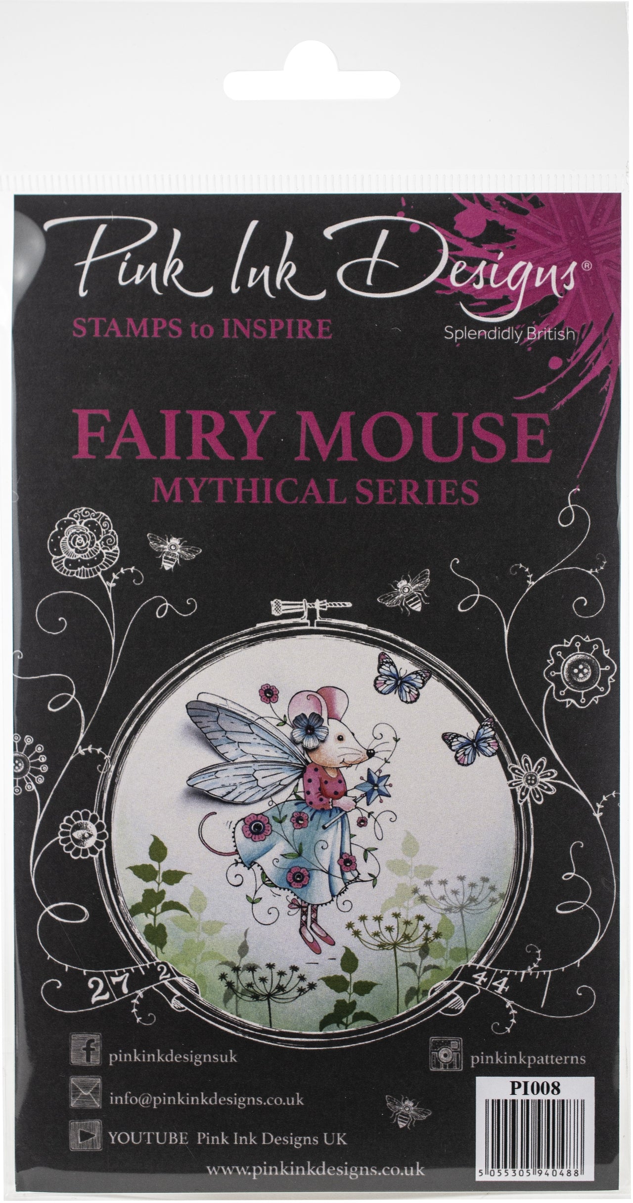 Creative Expressions Pink Ink Designs A5 Clear Stamp Set - Fairy Mouse