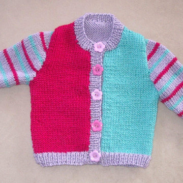 Joanna - babies 8ply cardigan
