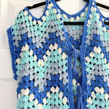 Cold Shoulder Crochet Waistcoat