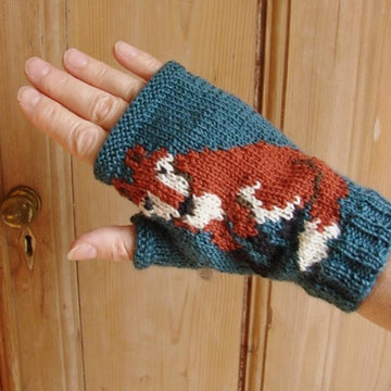 Fox fingerless gloves