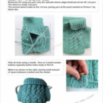 Aran jacket tea cosy