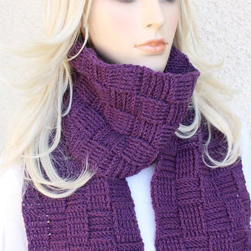 Long Scarf With Pocket "Checkers" Unisex Design