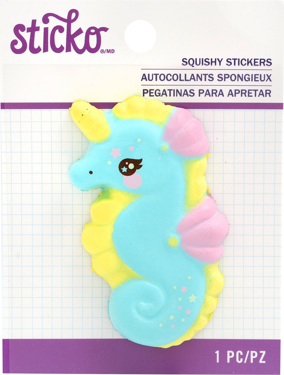 Sticko Squishy Sticker - Seacorn