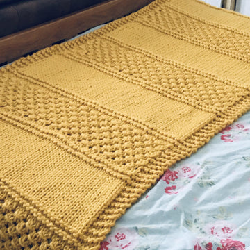 Lace Stripe Bed Runner Blanket