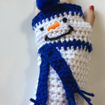 Snowman Fingerless Gloves