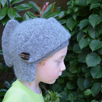 Felted knight helmet