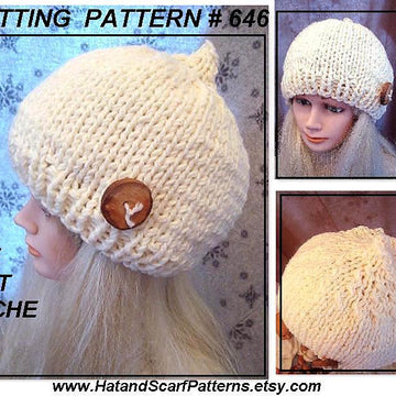 646 PIXIE POINT KNIT CLOCHE HAT, AGE 5 TO ADULT