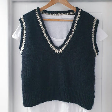 Super chunky deep V-neck tank