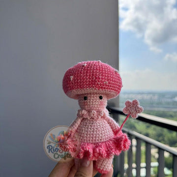 Pink Fairy Shroom Amigurumi
