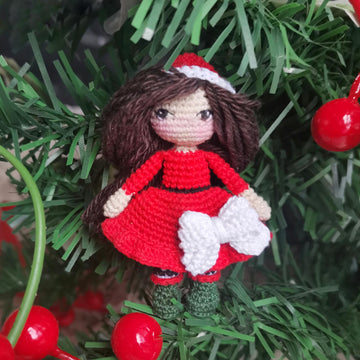 Mini Christmas Doll Amigurumi Ornament