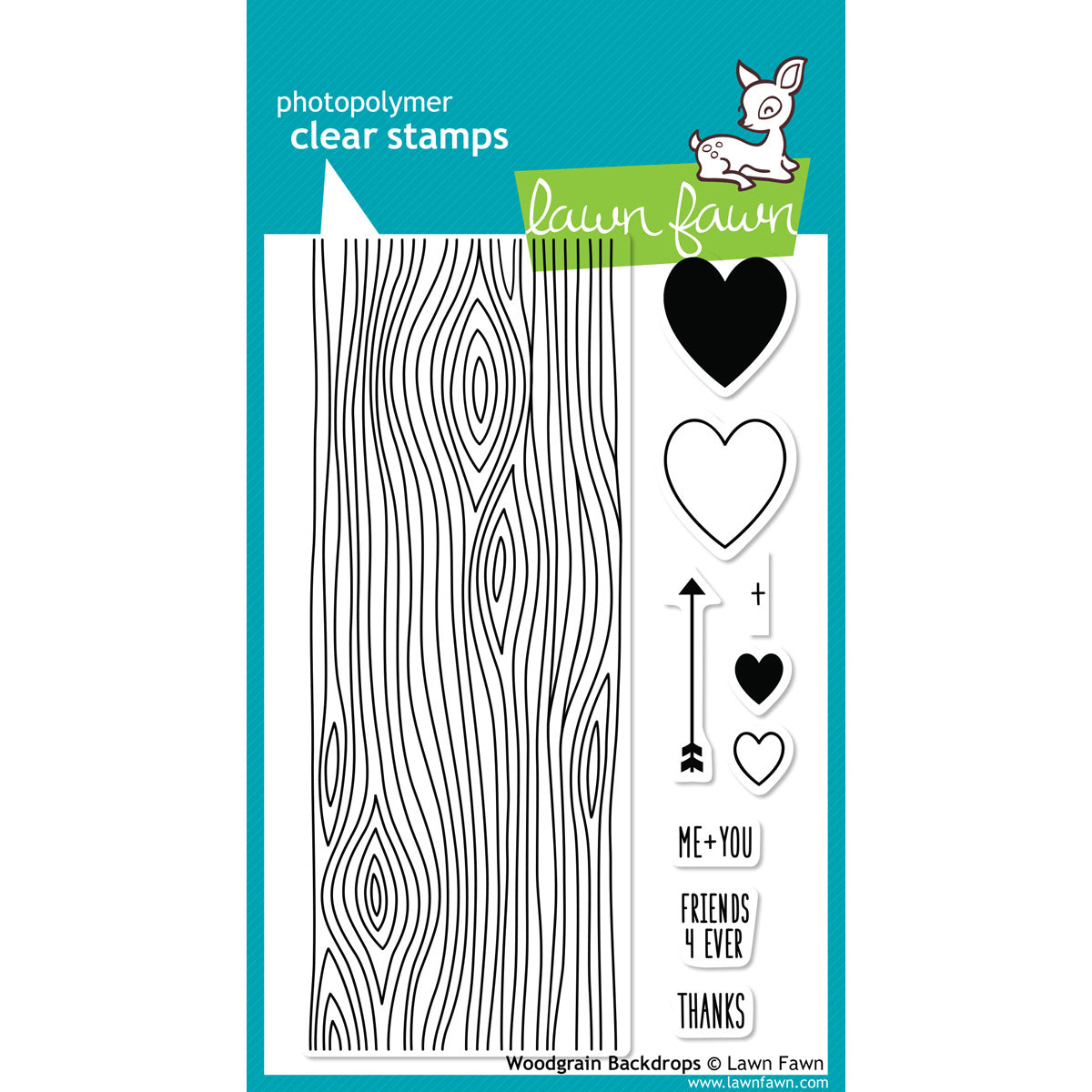 Lawn Fawn Clear Stamps 4"X6" - Woodgrain Backdrops