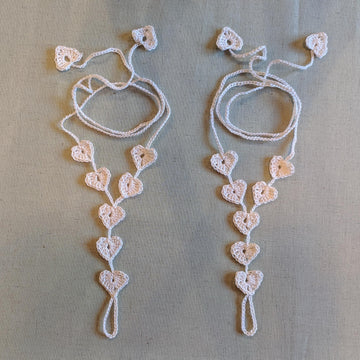 Cotton Crochet Pattern For Barefoot Sandals "Hearts Trail"