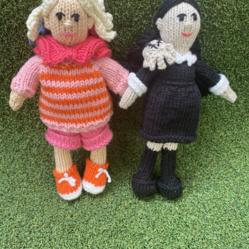 Enid and Wednesday dolls knitting pattern