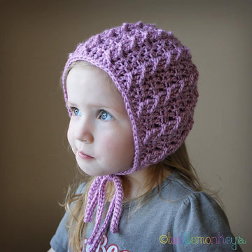 Cable Cross Baby Bonnet