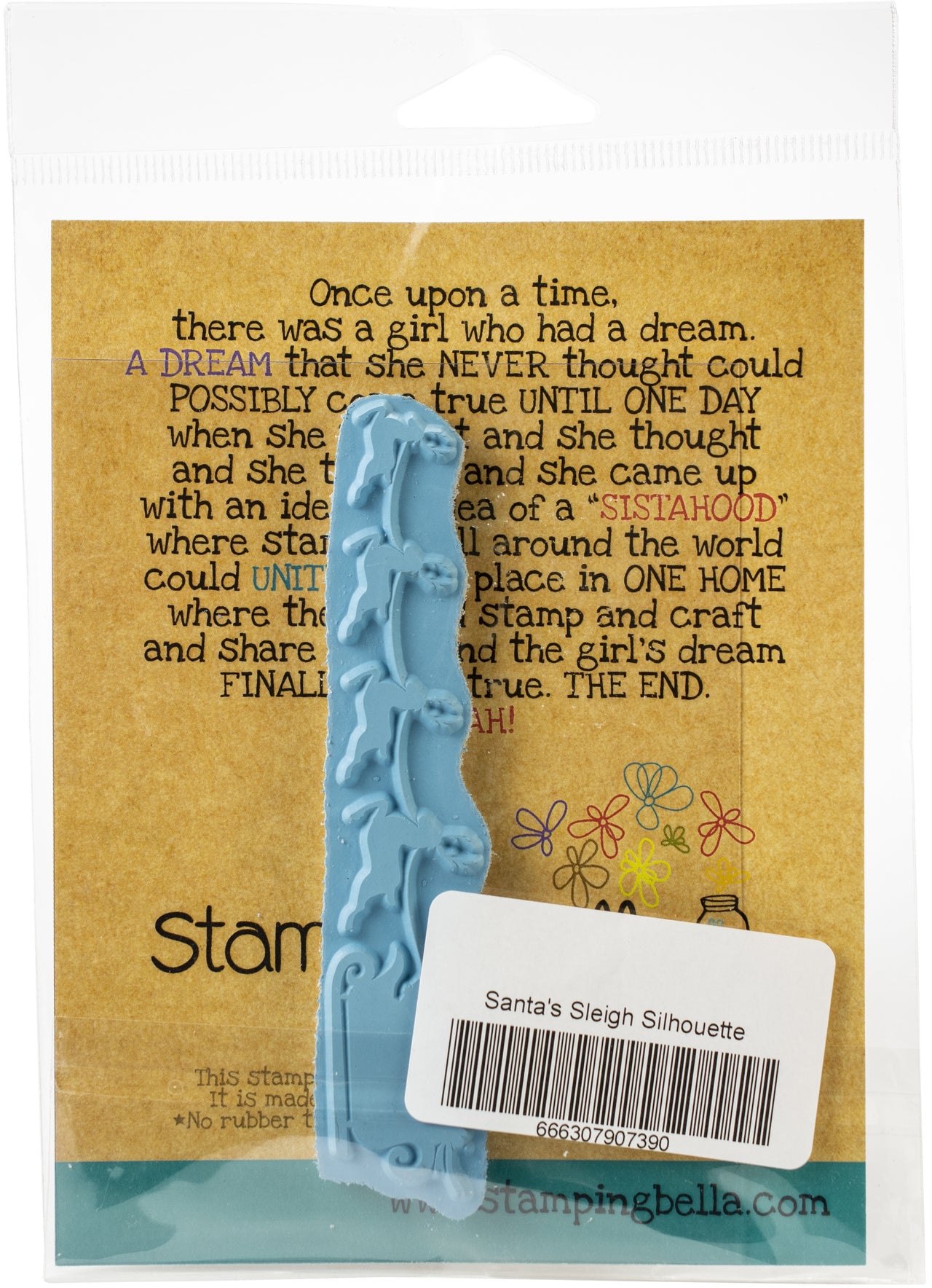 Stamping Bella Cling Stamps - Santa's Sleigh Silhouette