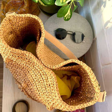 Crochet Raffia Hobo Bag Pattern: Bubble Stitch Tote