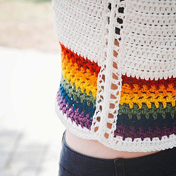 Rainbow Crochet Top
