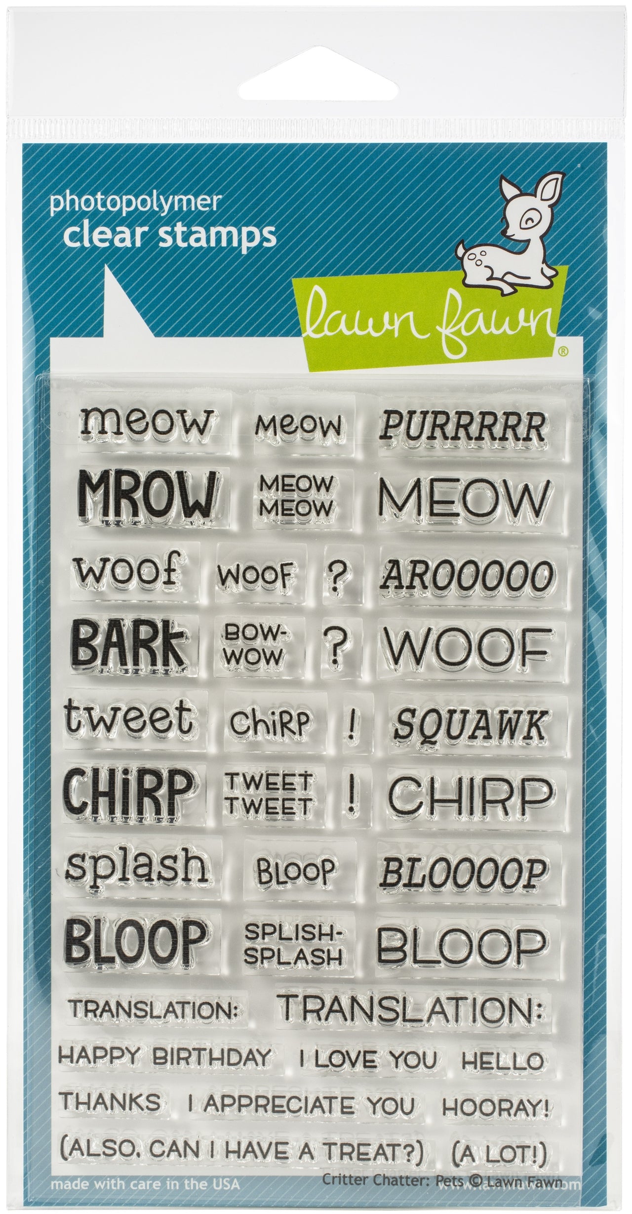 Lawn Fawn Clear Stamps 4"X6" - Critter Chatter: Pets