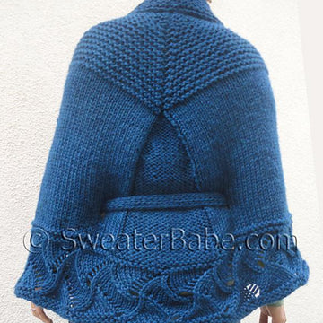 #145 Cowl Neck Belted Poncho
