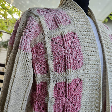 Cardigan with granny squares