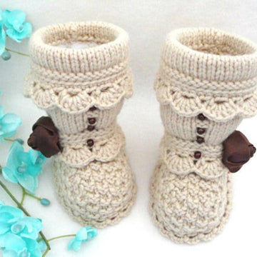 Knitting PATTERN Baby Girl  Baby Shoes Naomi
