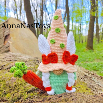 Spring Easter gnome girl