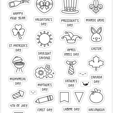 Doodlebug Clear Doodle Stamps - Occasions - Holiday