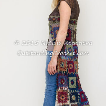 Fringed Maxi Cardigan/Vest