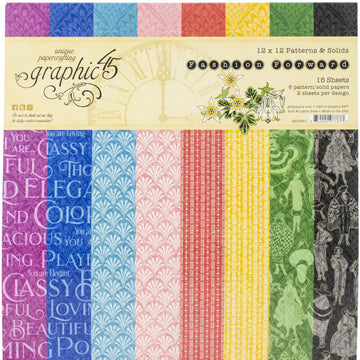 Graphic 45 Double-Sided Paper Pad 12"X12" 16/Pkg - Fashion Forward