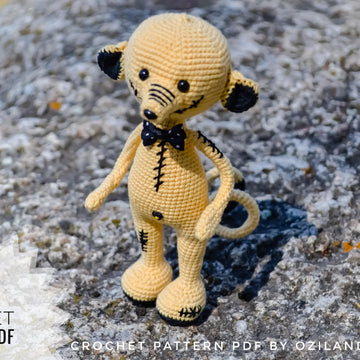 Toxic rat amigurumi doll