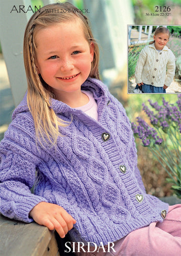 Jacket in Hayfield Bonus Aran with Wool - 2126 - Downloadable PDF