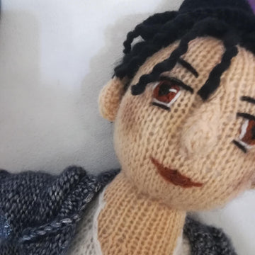 Knitting Pattern – "King of Pop" Inspired Doll – Detailed Design, Iconic Outfit, Moonwalk Shoes