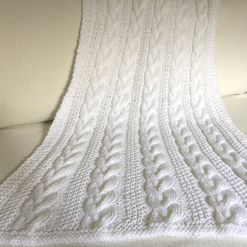 Braided Cable Baby Blanket