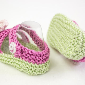 Girls Knit Summer Sandals With Primroses