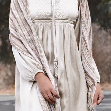 Windom Silk Wraps in Blue Sky Fibers Alpaca Silk and Metalico - 20173 - Downloadable PDF