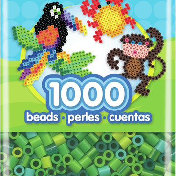 Perler Pearl Beads 1,000/Pkg - Jewel Tone Green Mix