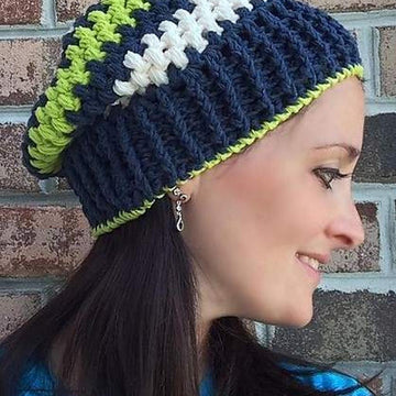 Bobbles Slouchy Beanie Crochet Hat Pattern