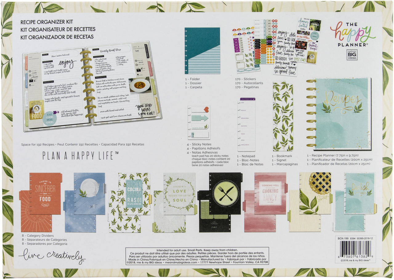 The Happy Planner Undated Medium Box Kit - Recipe Foodie