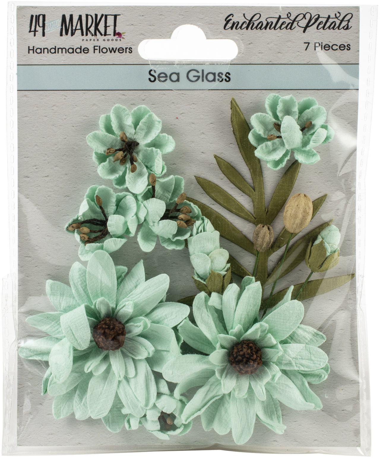 49 And Market Enchanted Petals 7/Pkg - Sea Glass