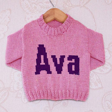 Intarsia - Ava Moniker Chart - Childrens Sweater