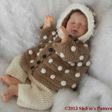 242 Hooded Bobble Jacket Baby Crochet Pattern #242