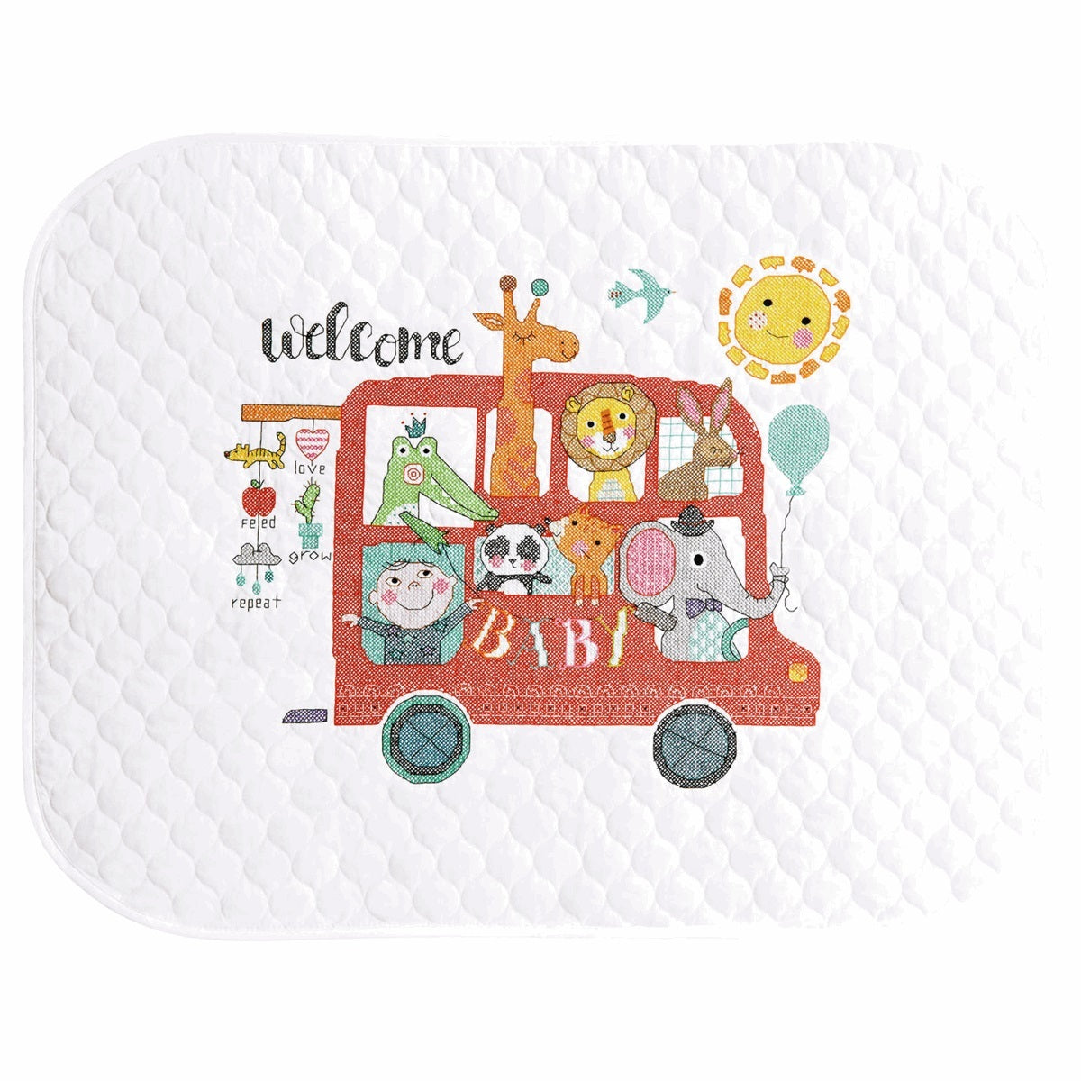 Dimensions Baby on Board Quilt Counted Cross Stitch Kit - 43in x 34in (109.2cm x 86.3cm)